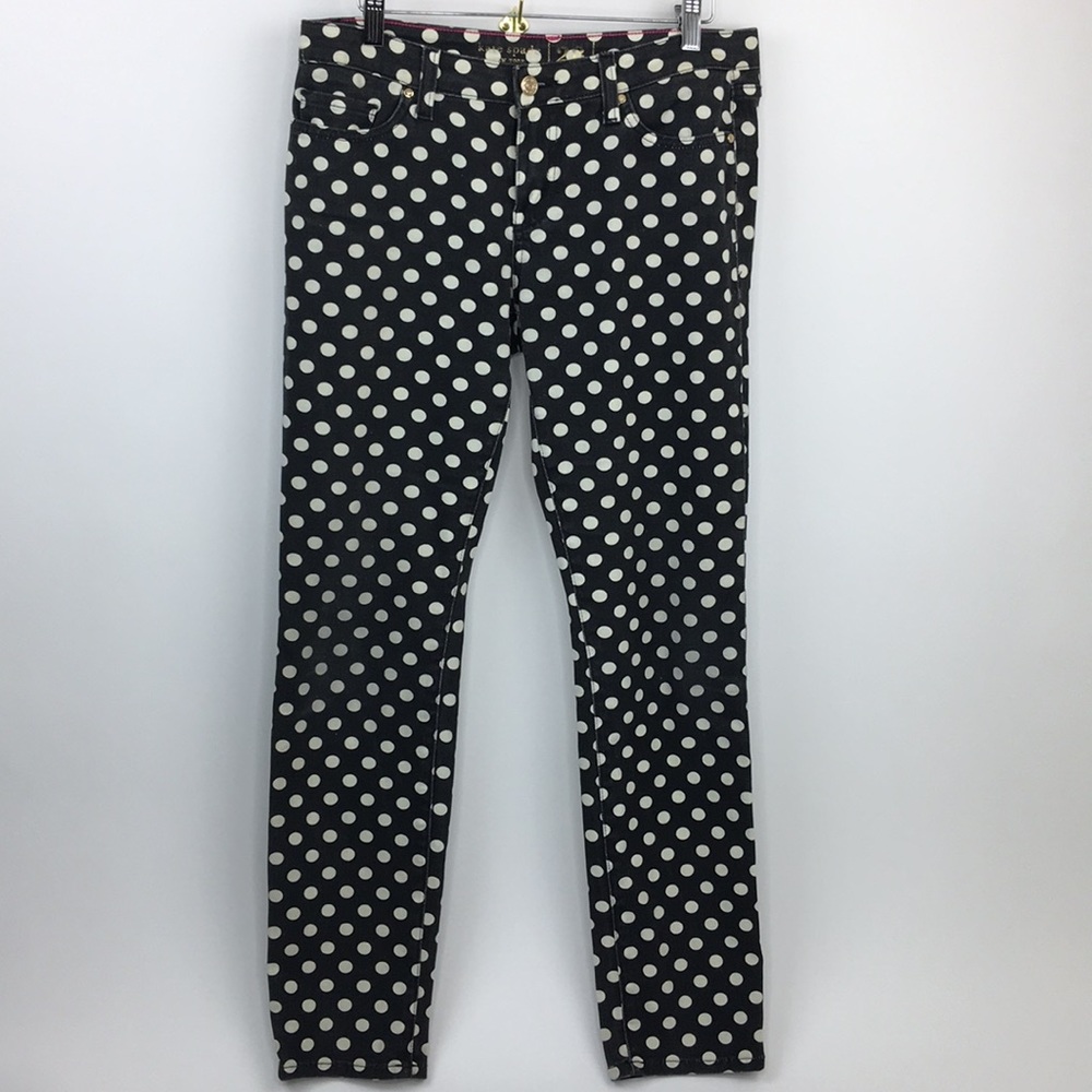 Kate Spade | Polka Dot Skinny Jeans Black White 28